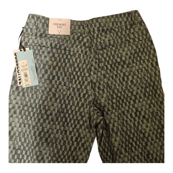 NWT FUTURE COLLECTIVE Straight Leg Checkered Denim Pant - Size 8 - Picture 7 of 12